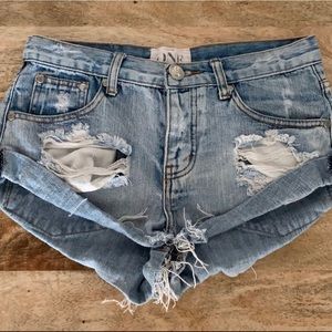 one teaspoon distress bandit shorts